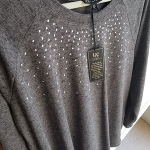 Diane Gilman sweater with sparkle detail NWT